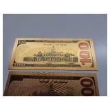 Commemorative Donald Trump - 24K gold foil - $100 & $1000 Novelty - Collectible 'Trump Bucks' or 'Gold Trump Notes.'