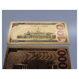 Commemorative Donald Trump - 24K gold foil - $100 & $1000 Novelty - Collectible 'Trump Bucks' or 'Gold Trump Notes.'