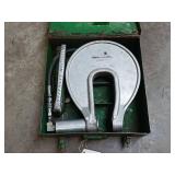 Greenlee 1731 hydraulic punch driver kit with a 767 hydraulic hand pump.