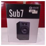 ADAM Audio Sub7 Active Subwoofer, designed to complement smaller studio monitor in original box