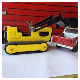A collection of Vintage Diecast metal toy vehicles.