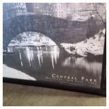 Framed art print of the Gapstow Bridge in Central Park, New York City, titled 'Central Park 1961'