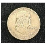 Franklin Half Dollar - 90% silver - 1 coin - Tax Exempt