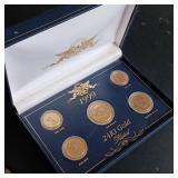 1999 24kt Gold Plated US Mint Proof - 5 Coin Set In Display Box