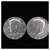 1964 Kennedy Half Dollars 2 coins - Flat Rate Coin Shipping