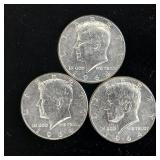 1964 Kennedy Half Dollars 3 coins - Flat rate coin shipping!