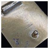 Vintage Arctic Cat brass belt buckle - C. 1970's - early 1980's