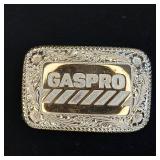 Vintage western-style GASPRO logo belt buckle -  Crumrine - El Arturo - Bronze