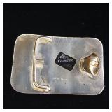 Vintage western-style GASPRO logo belt buckle -  Crumrine - El Arturo - Bronze