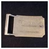 American Agriculture Bicentennial buckle -1975, 200th anniversary of farming in America - Ortho Chevron Chemical Company.