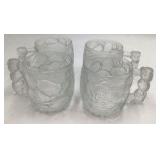 Vintage Flintstone glass mugs