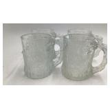 Vintage Flintstone Glass Mugs