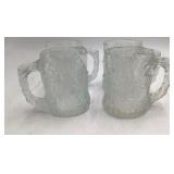 Vintage Flintstone glass mugs