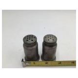 Vintage Pewter Salt and Pepper Shakers