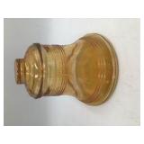 Vintage Amber Glass Liberty Bell Cookie Jar