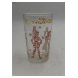 Vintage Archie Comics Betty & Veronica Glass Tumbler – 1970s Promotional