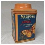 Vintage Oneida Mariposa Apples Tin Canister – Butterfly Label Reproduction