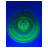 Uranium Glass Citrus Juicer