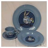 Vintage 1994 Fiesta Looney Tunes Bugs Bunny 'What's Cookin', Doc?' Blue Set
