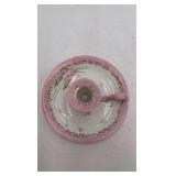 Vintage French Porcelain Chamberstick / Mini Candlestick with Floral Design