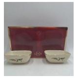 Lenox Holiday Double Bowl Set with Original Box