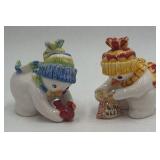 Fitz and Floyd Snowmen salt and pepper shackers