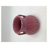 Vintage Roseville Pottery Handled Vase in Rose Color