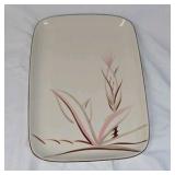 Vintage Winfield Ware Handcraft China Rectangular Platter Mid-Century Modern Pink Floral Design