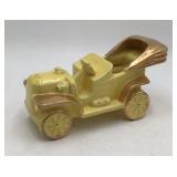 Vintage Ceramic Antique Car – Yellow with Gold Trim