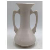 Vintage Ceramic Vase – Ivory with Handles (USA Marked)