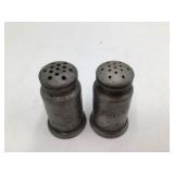 Vintage Pewter Salt and Pepper Shakers