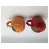 Vintage Ceramic Fruit Mug Set