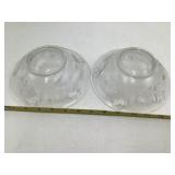 Vintage Etched Glass Goldfish Bowl Pair