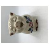 Vintage Smiley Pig Creamer Pitcher Patented USA Floral Design