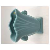 Vintage Haeger Royal Blue Turquoise Fan Vase 2003