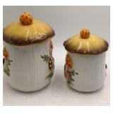 Vintage Sears 1978 Mushroom Canister Set Japan Ceramic Toadstool Lids