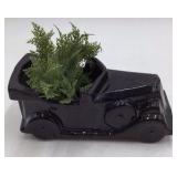 Vintage Black Ceramic Model T Truck Planter Floralaine USA Open Bed Novelty