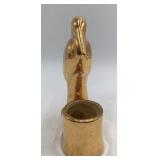 Vintage Gold Luster Ceramic Bird Planter – Heron or Crane Style
