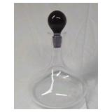 Vintage Glass Decanter with Amethyst Ball Stopper