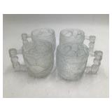 Vintage Flintstone glass mugs