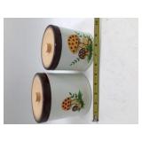 Vintage Mushroom Ceramic Canister Set