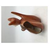 Vintage ceramic fox dresser caddy