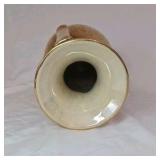 Vintage 22K Gold Luster Vase – Floral Etching, Two Handles, Made in USA