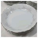 Vintage Arita China Scalloped Dinner Plates – Blue Floral Pattern (Japan)