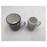 Pair of collectible souvenir mugs