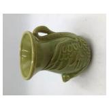 Vintage USA Green Glazed Swan Handle Pitcher