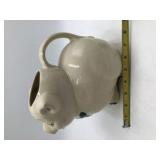 Vintage Smiley Pig Creamer Pitcher Patented USA Floral Design