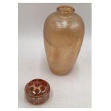 Vintage Iridescent Orange Amber Glass Group Carnival Glass