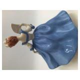 Vintage Porcelain Figurine Lady in Blue Ball Gown