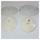 Vintage Floral Serving Platters – Mismatched Rose & Cabbage Rose Designs
